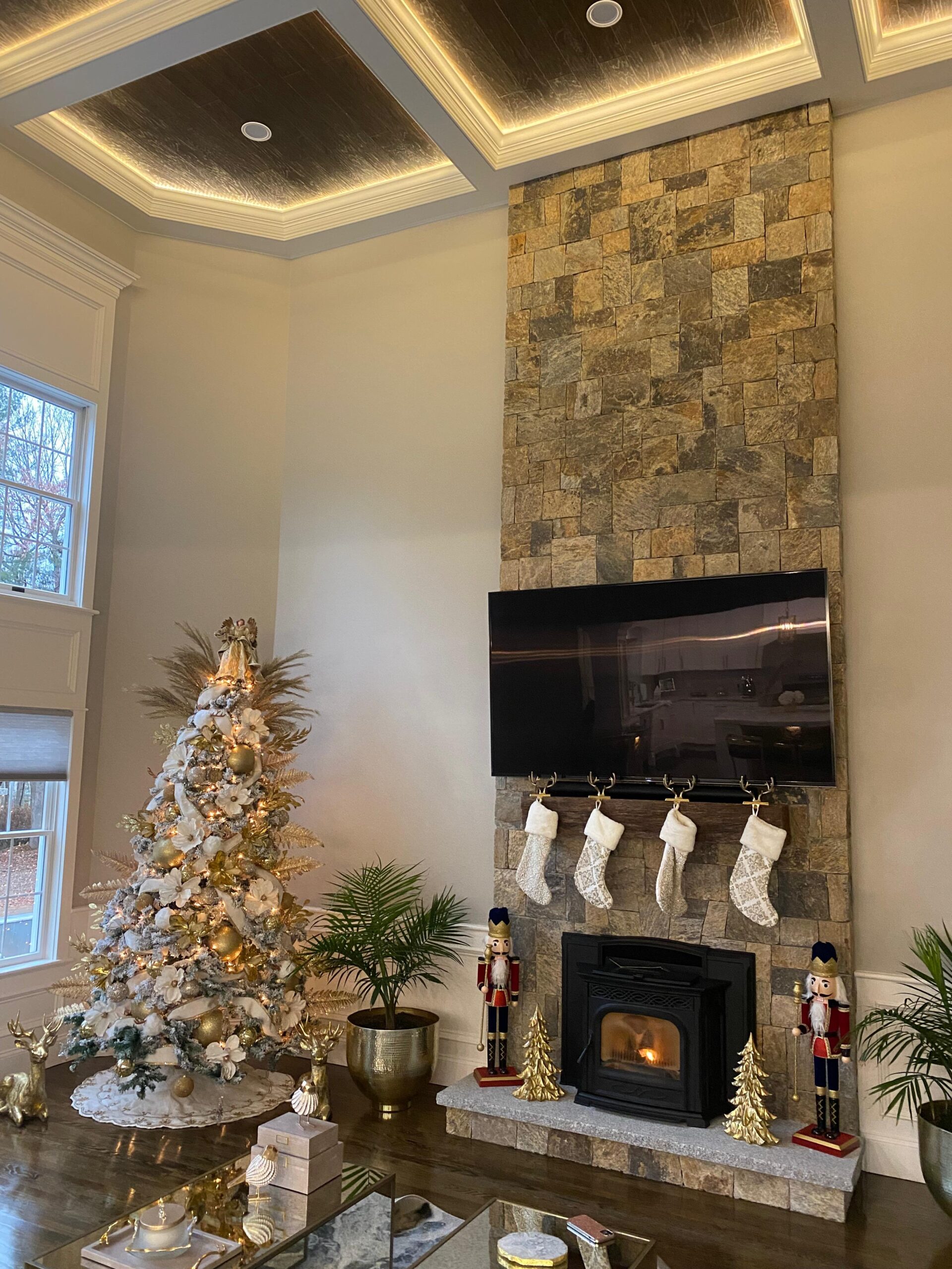 Custom Fireplace with Fieldstone Veneer – Installed by Fieldstone Pros
